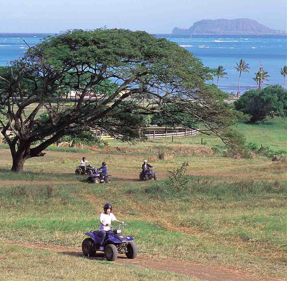 ATV Tour at Kualoa Ranch - ATV Tours at Kualoa Ranch. Copyright Hawaii Tourism Japan (HTJ).