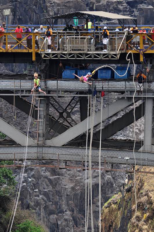 Overview - Bungee Jumping. Copyright Victoria Falls Bungee.