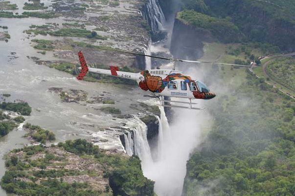 Overview - Flight of Angels. Copyright Zambezi Helicopter Company.