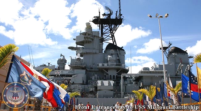 Battleship Missouri Memorial - Pearl Harbor Tour. Copyright Pearl Harbor Oahu.