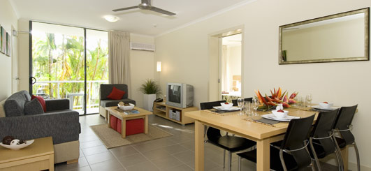Garden View One Bedroom Apartment - Sabaya Resort Port Douglas. Copyright Rydges Hotels & Resorts.